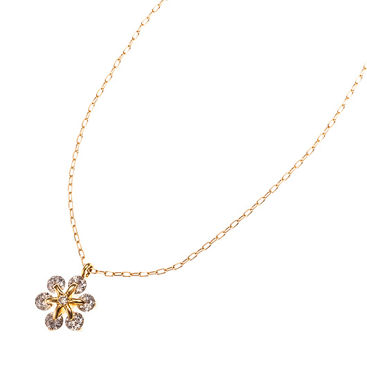 ノーブランド ダイヤモンド ネックレス 4277290 イエローゴールド 新品