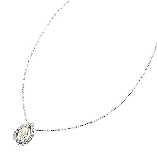 ノーブランド ダイヤモンド ネックレス 11021705 プラチナ/イエロー 新品
