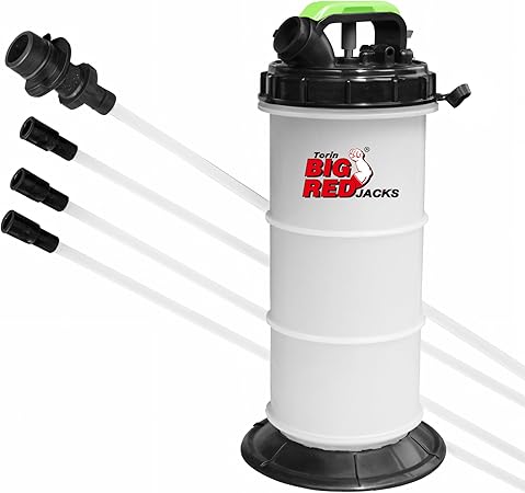 BIG RED オイルチェンジャー 上抜き オイル吸引ポンプ 手動 6L エアー式 軽量ポータブルタイプ オイル交換 大容量 電気不要 液体交換 ポンプ ハンドポンプ