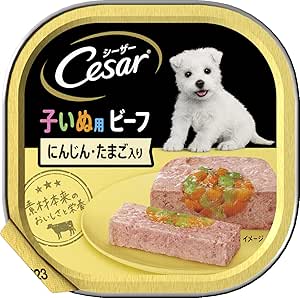 シーザー トレイ 12か月まで 子いぬ用 100g×24個